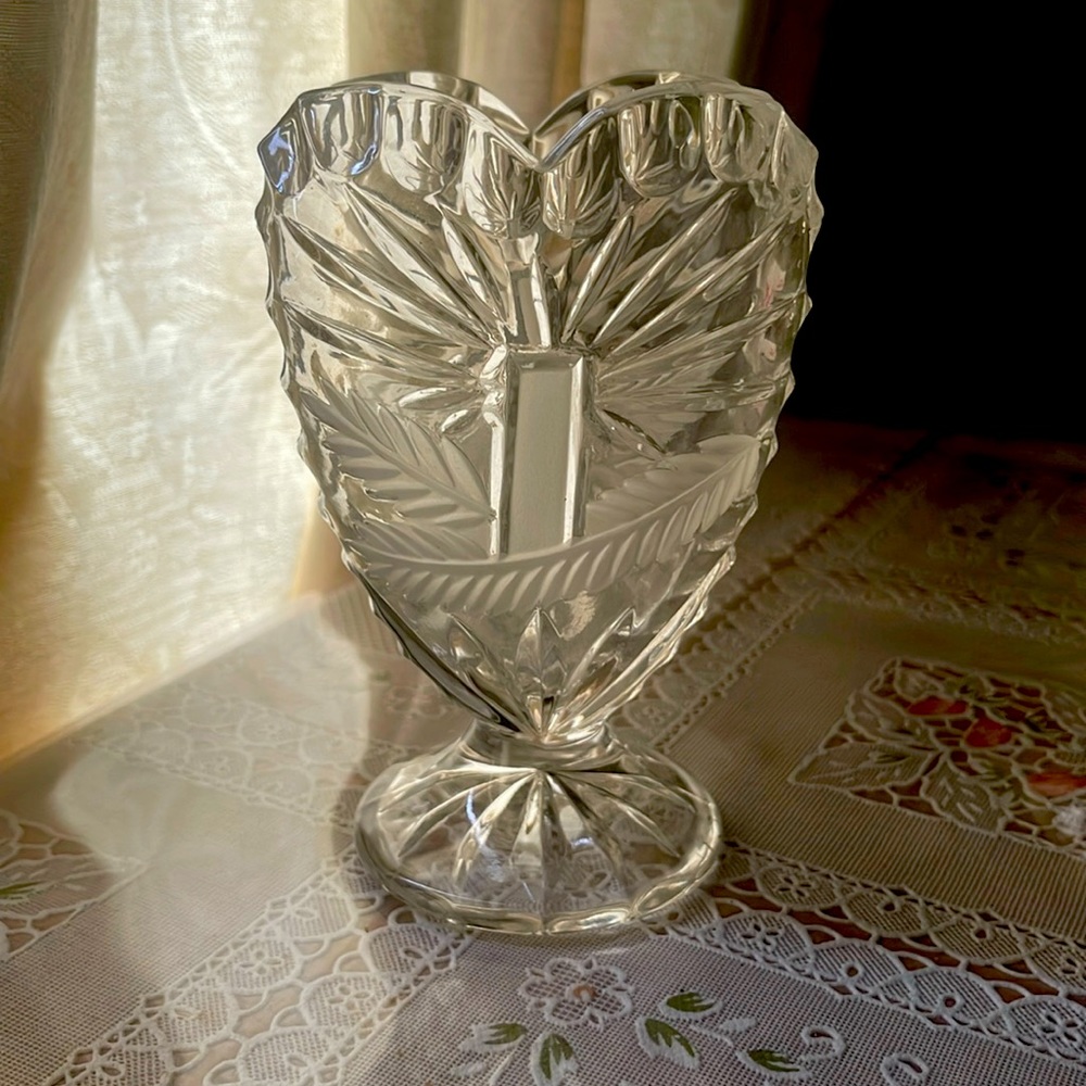 Vintage Anna Hutte Lead Crystal Vase Candle Theme